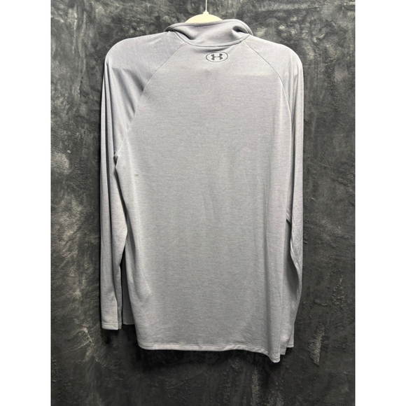 NWT Men's Under Armour Loose Grey Golf Running Heat Gear Quarter Zip Size Large - Picture 7 of 7